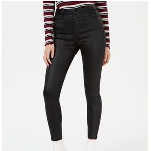 Celebrity Pink Coated Black Skinny Jeans